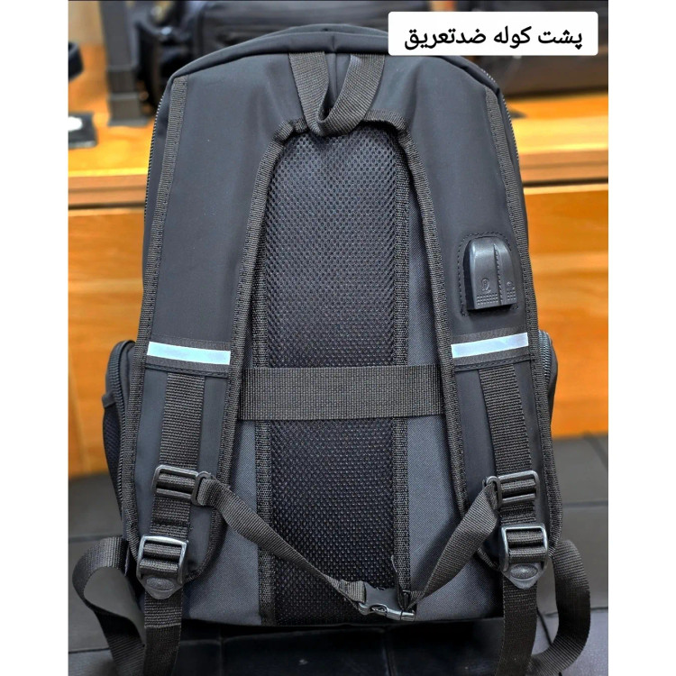 کوله پشتی اسپرت دیبا جادار با جای لپتاپ، پورت USB و هندزفری، ضد تعریق، مناسب 12 سال به بالا