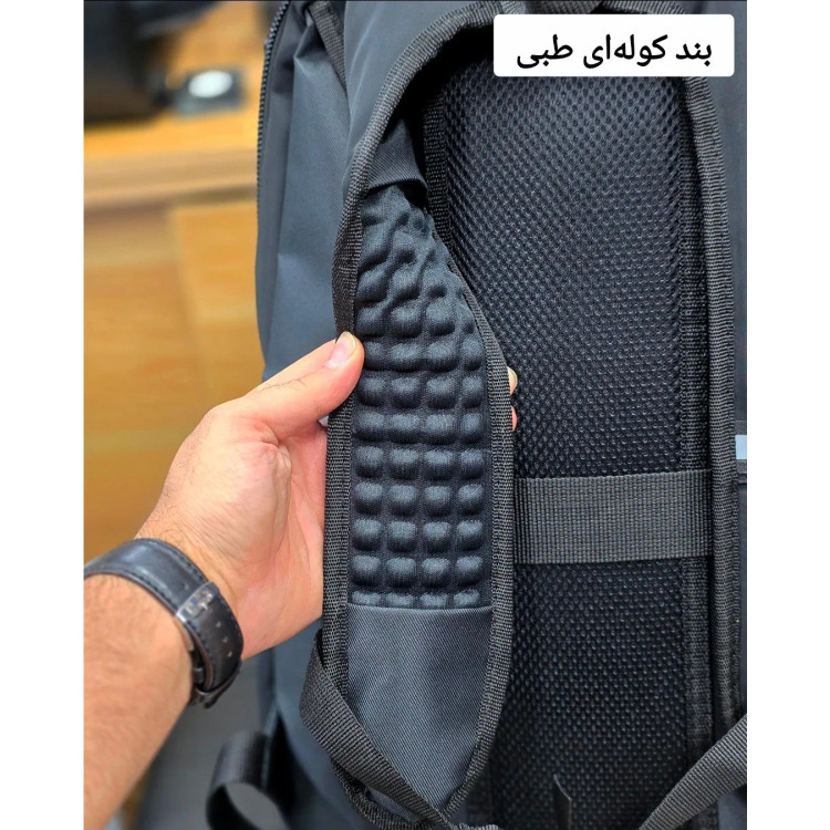 کوله پشتی اسپرت پارچه دیبا خارجی سه خانه لپتاپ دار ضد تعریق