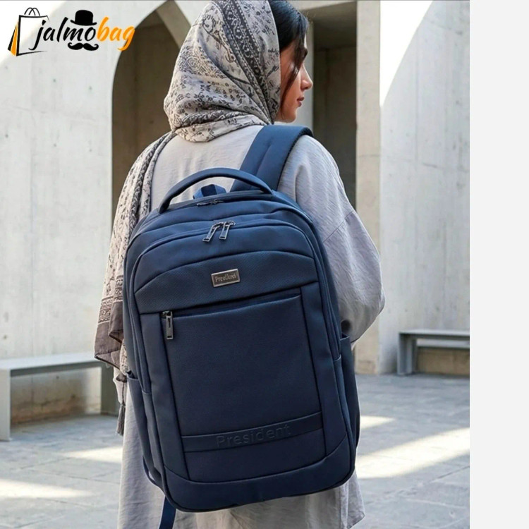 کوله پشتی اسپرت پریزیدنت وارداتی ضد خش جیب دار مدل دو خانه