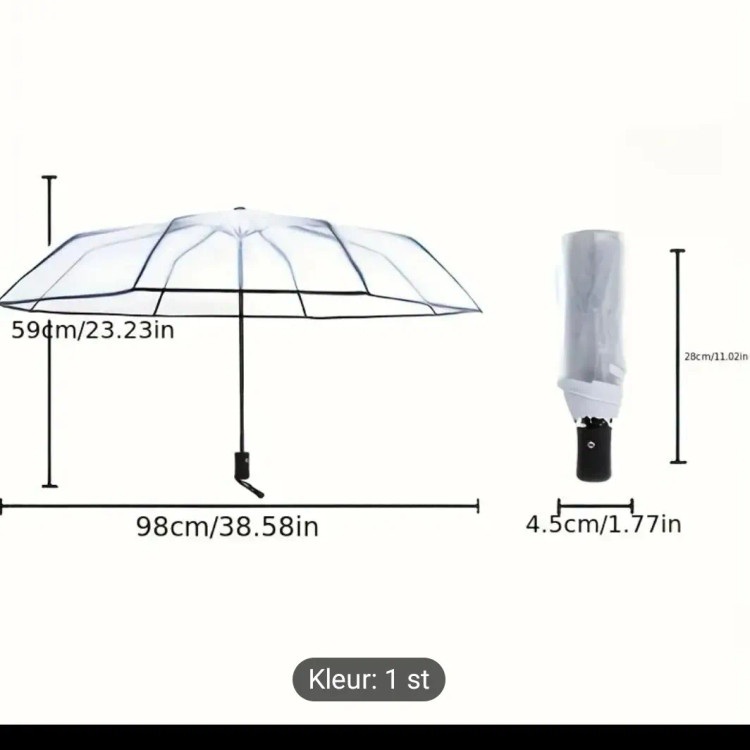 چتر شیشه ای تاشو فول اتومات سایز بزرگسال 8 فنر