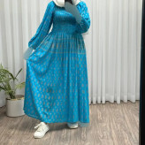 پیراهن کریشه هندی آستین دار فری سایز تا 52 زنانه چهارفصل شیک و راحت بدون آبرفت و رنگ رفت کمربنددار