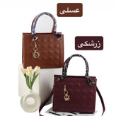 باندل مانتو کتی رسمی و کیف چرم مجلسی