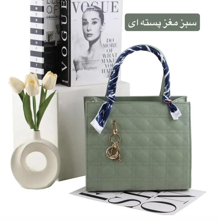 باندل مانتو کتی رسمی و کیف چرم مجلسی