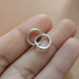گوشواره نقره حلقه ای زنانه نقره ای مناسب استفاده روزانه