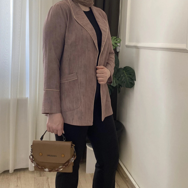 باندل مانتو کتی رسمی و کیف چرم مجلسی