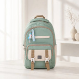 کوله پشتی مدرسه و دانشگاه پارچه ای مدل زیپی ابعاد 46 در 38 سانتیمتر
