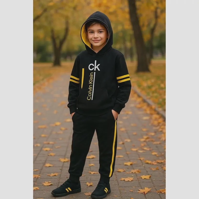 ست هودی و شلوار بچگانه پارچه زهره داخل کرک مناسب مدرسه سایز 50 تا 65