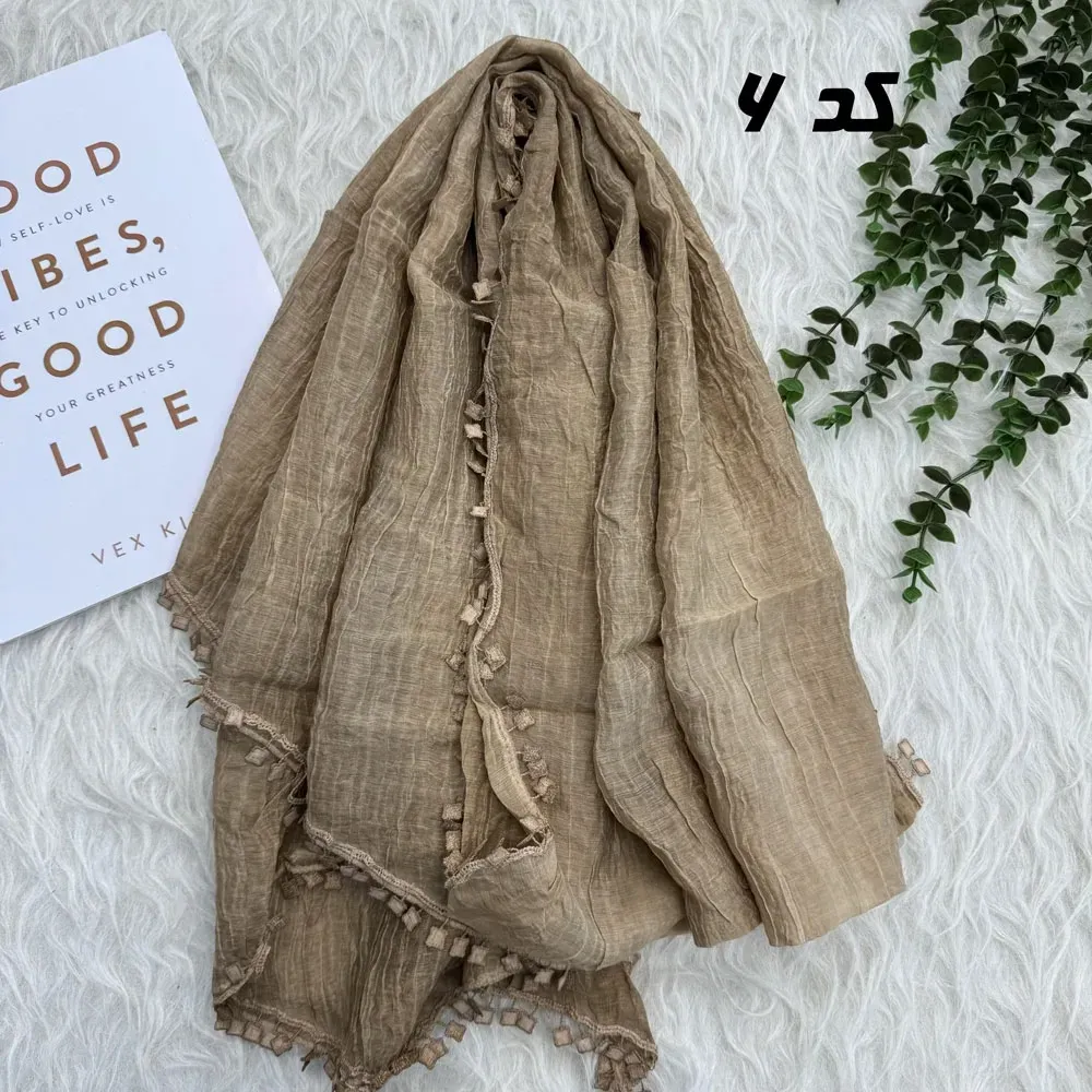 شال نخ کتان سنگشور مجلسی و روزمره قواره 192 در 66 سانت