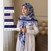 روسری نخ طرح ختن ابعاد 140 در 140 بانوان