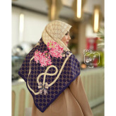 روسری ساتن ابریشم طرح گوچی قواره 140