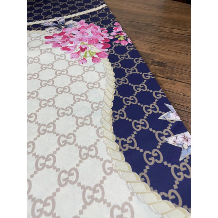 روسری ساتن ابریشم طرح گوچی قواره 140
