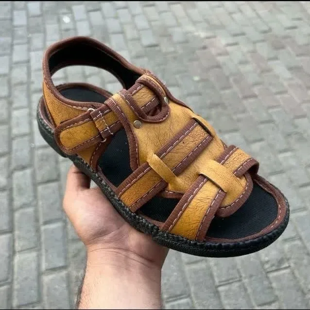 صندل مردانه چرم مدل زیتون طبی و سبک سایز 40 تا 44