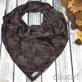روسری طرح سیمین نخ بامبو قواره بزرگ 140x140 زنانه مشکی ریز نقش اسپرته