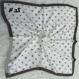 مینی اسکارف قهوهای نخ طرحبندی 65×65 سانتیمتر بدون آبرفت و رنگ رفت