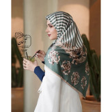 روسری ساتن ابریشم طرح دیپلمات قواره 140 توییل مجلسی