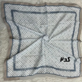 مینی اسکارف آبی نخ طرحبندی قواره 65×65 مناسب استفاده روزمره