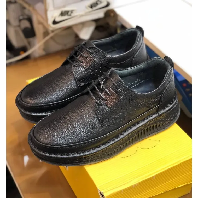 کفش چرم مردانه کلارک زیره پیو مشکی