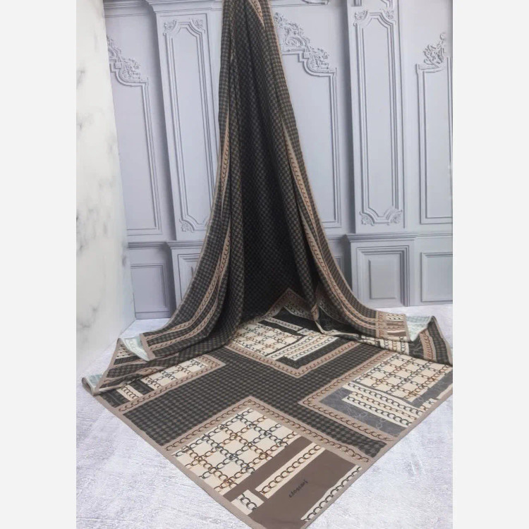 روسری نخ کاستوم طرح منو قواره بزرگ 140 سانتیمتر