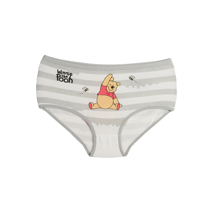 شورت دخترانه اسلیپ چاپی طرح راه راه و پو POOH سایز فری