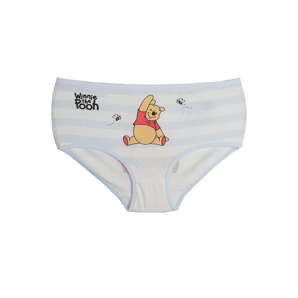 شورت دخترانه اسلیپ چاپی طرح راه راه و پو POOH سایز فری