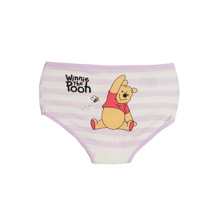 شورت دخترانه اسلیپ چاپی طرح راه راه و پو POOH سایز فری
