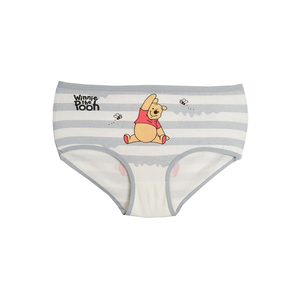شورت دخترانه اسلیپ چاپی طرح راه راه و پو POOH سایز فری