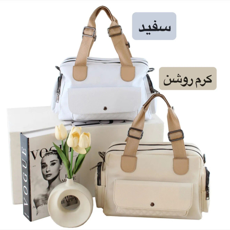 کیف زنانه چرم مصنوعی روزمره و رسمی بند بلند (3)