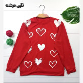 بلوز قرمز زنانه یقه گرد پنبه پلی استر سایز 38 تا 44