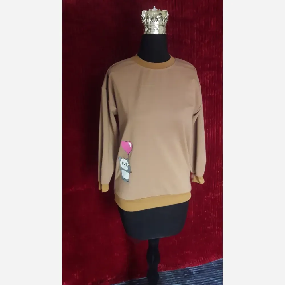 بلوز نخ پنبه زنانه طرح پاندا