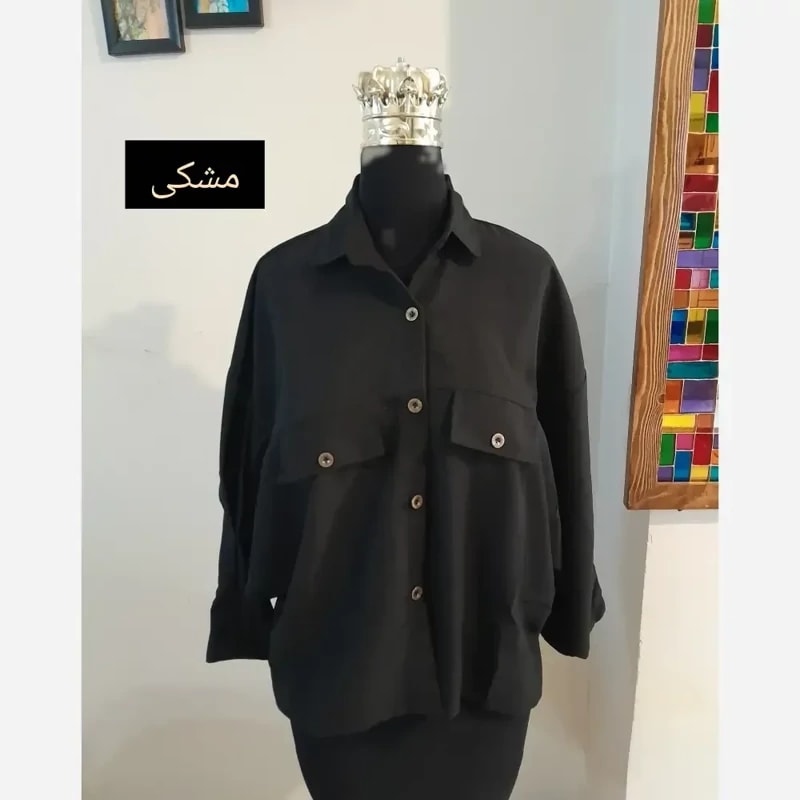 ست مانتو پانچ لینن و شال اسپرت