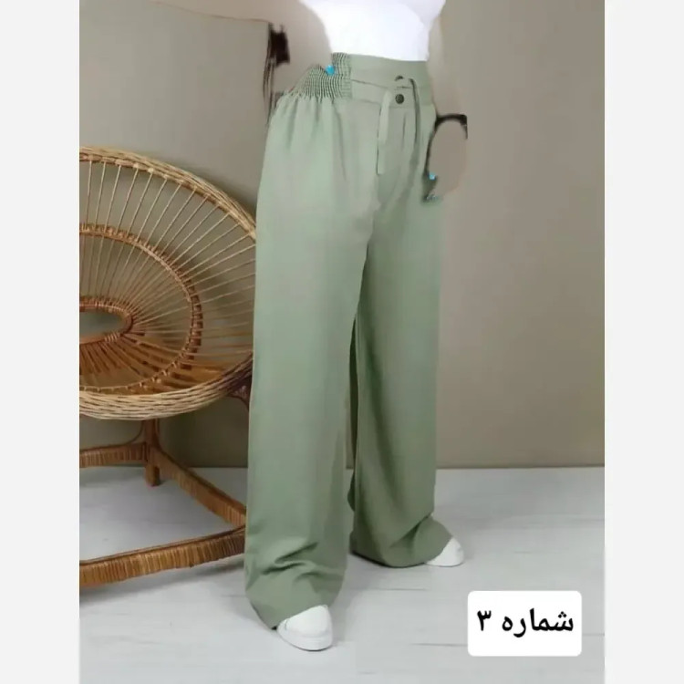 شلوار بگ نخی صوفیا قد 100 سانت