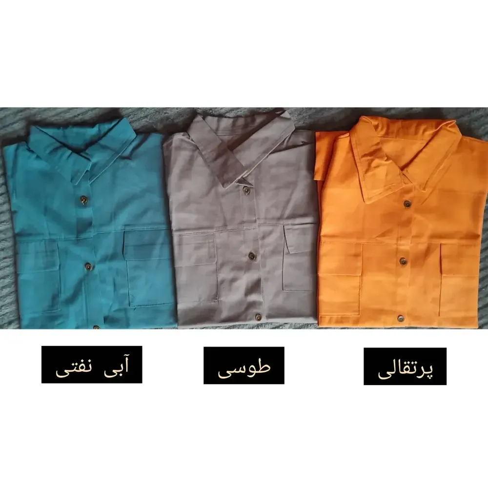مانتو زنانه کتان اداری قد 85 سانت سایز بزرگ