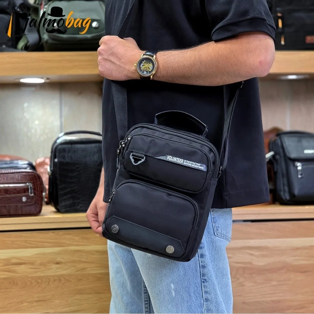 کیف دوشی دستی اسپرت برزنتی پارچه ای خارجی جیب دار