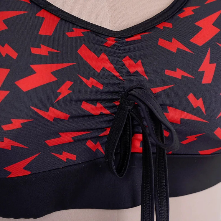 مایو دو تیکه زنانه تاپی گت دار برند شهره با پد متحرک سایز L و XL