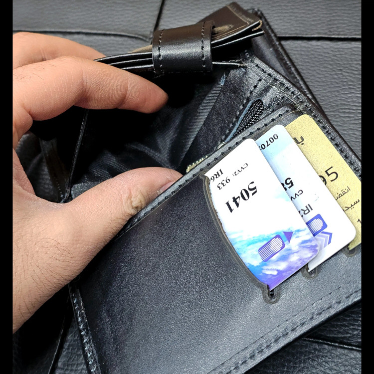 کیف پول جیبی چرم طبیعی گاوی