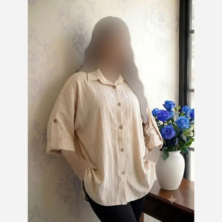 شومیز پاکتی آیوا قواره بزرگ عمده 7 عددی
