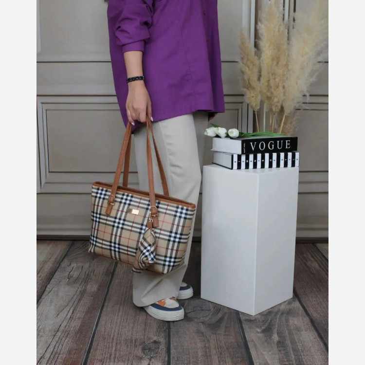 کیف زنانه چرم مصنوعی روزمره و مهمانی ابعاد 36 در 12 در 25 سانتیمتر