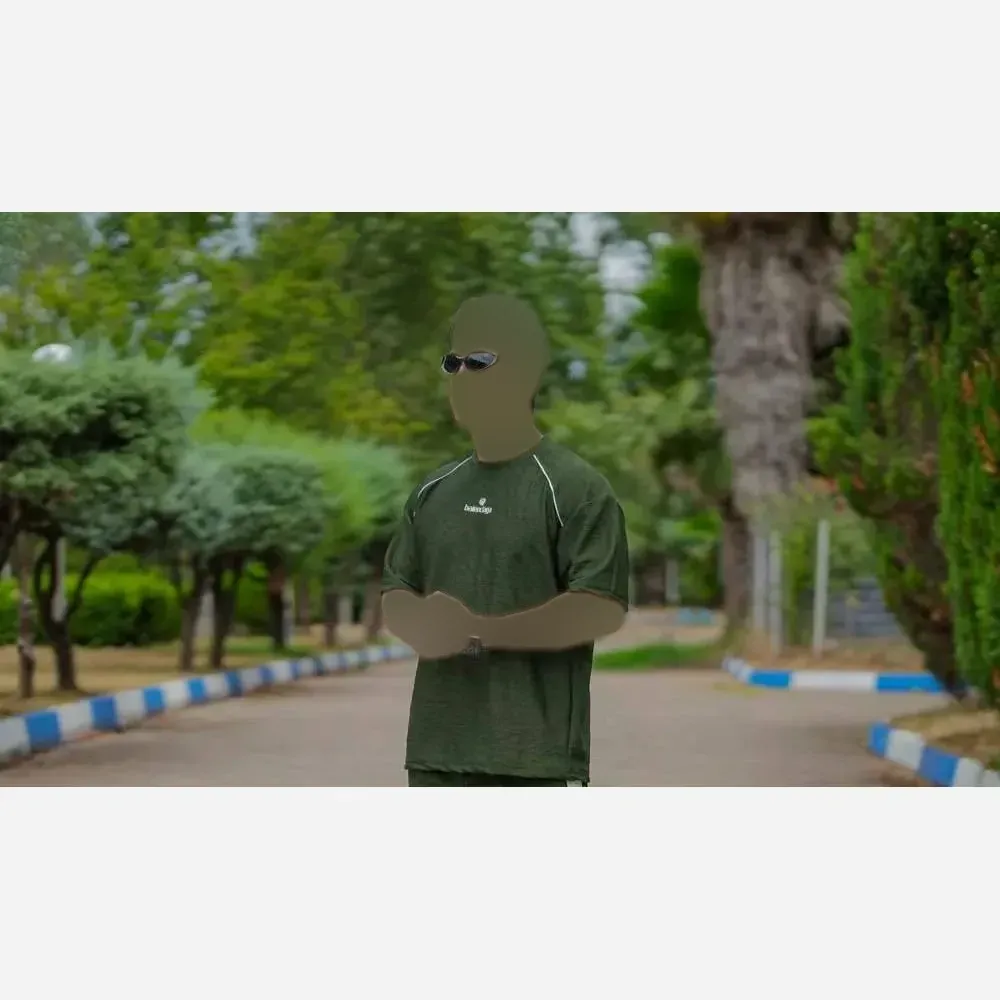 ست تیشرت شلوار بیسکویتی طرح INSSTUDIDS مغزی دوزی