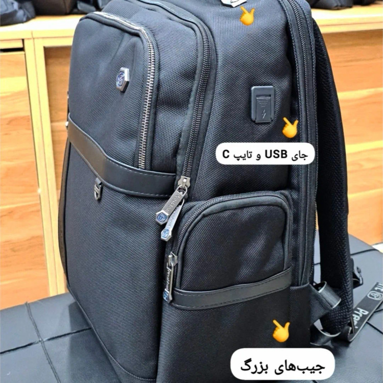 کوله پشتی وارداتی پرزیدنت ضد آب لپ تاپ دار سه خانه جدید