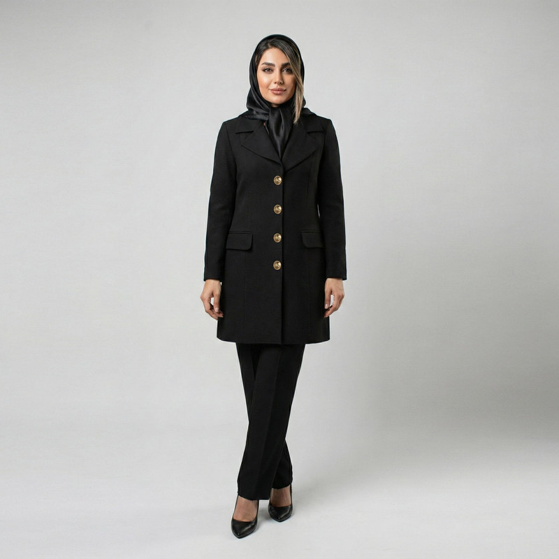 مانتو و شلوار زنانه السانا مدل ابریشم کد 75001
