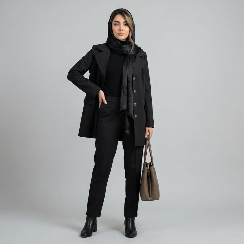 مانتو و شلوار زنانه السانا مدل ابریشم کد 75001