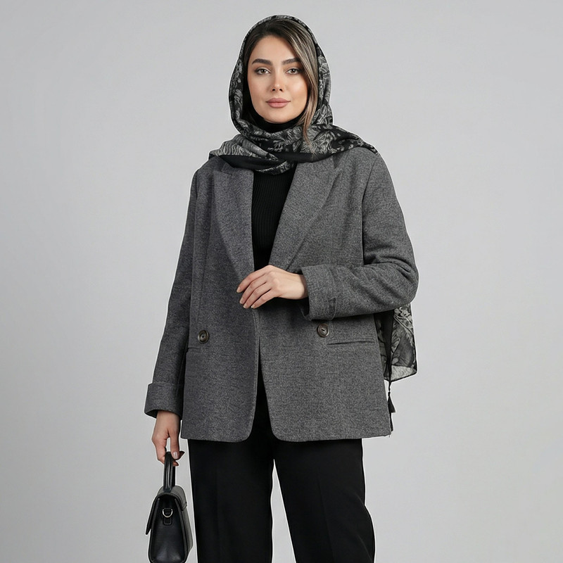 پالتو زنانه السانا مدل برشید کد 2381