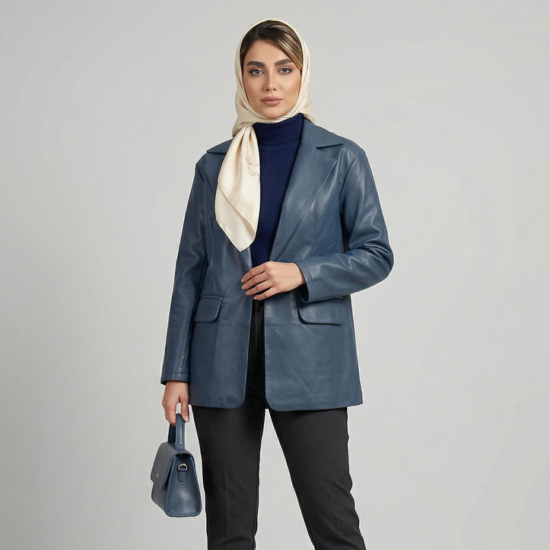 کت چرم زنانه السانا مدل بهسام کد 2384