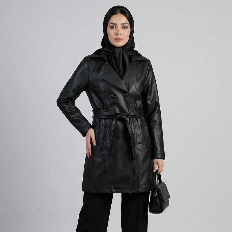 کت چرم زنانه السانا مدل سالیز کد 234301