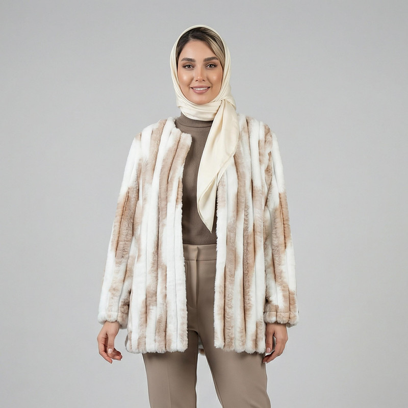 پالتو زنانه السانا مدل برفی کد 230435