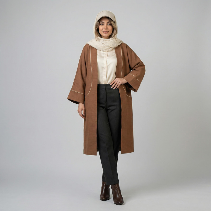 مانتو زنانه السانا مدل بردین کد 208951
