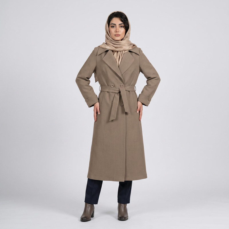 مانتو زیر زانو زنانه السانا مدل نلینا کد 2505