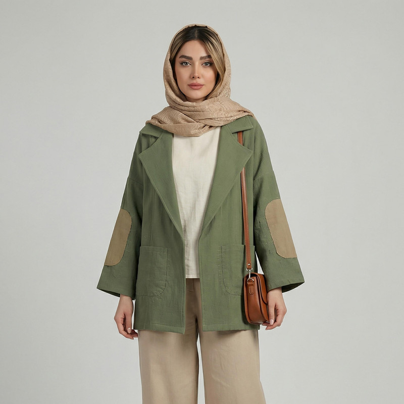 مانتو کتی زنانه السانا مدل شفق کد 188609