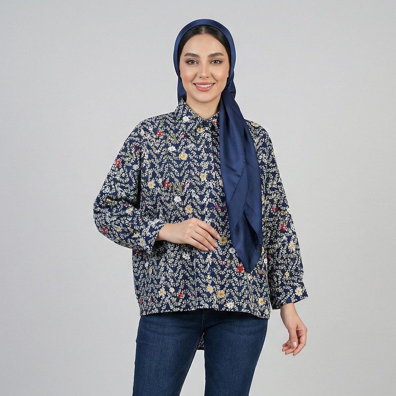 شومیز آستین بلند یقه برگردان زنانه السانا مدل آوانا کد 242704