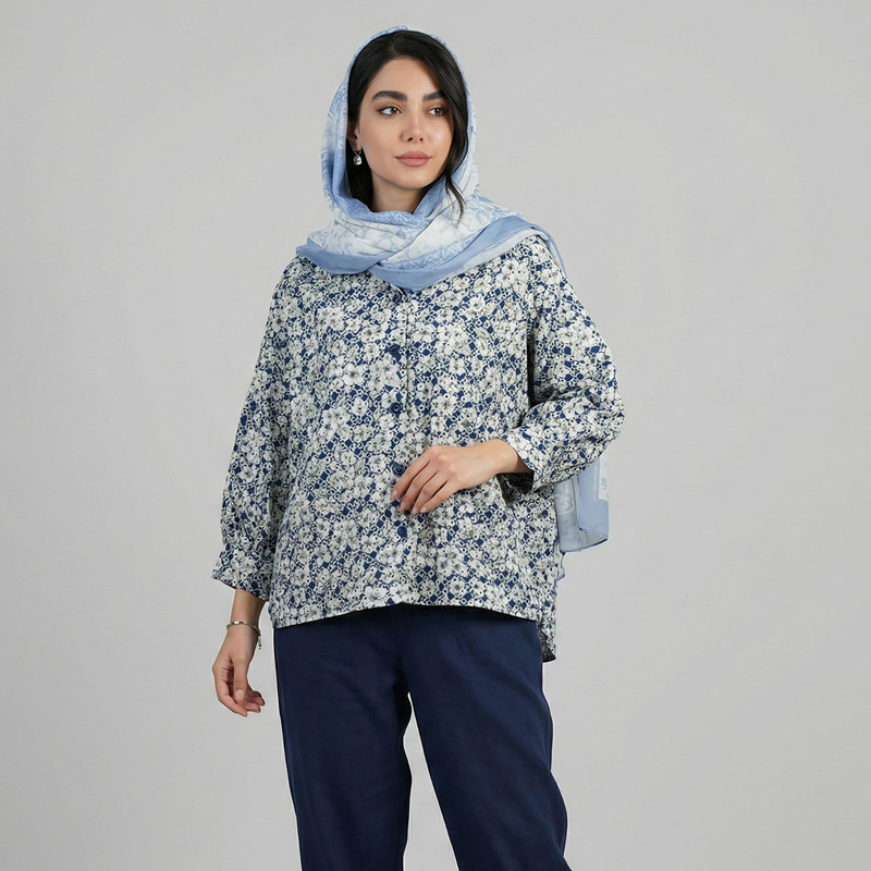 شومیز آستین بلند یقه برگردان زنانه السانا مدل آوانا کد 242705